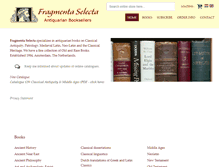 Tablet Screenshot of fragmentaselecta.nl